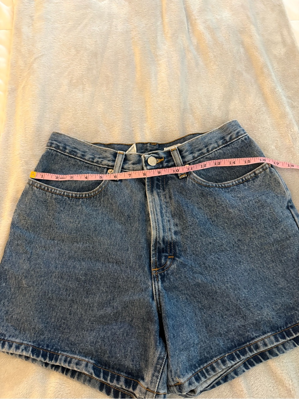 J. Crew Women’s Classic High-Rise Blue Denim Shorts - Picture 6 of 12